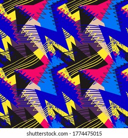 Abstract urban seamless backdrop with curved geometry shapes, wave patterns.