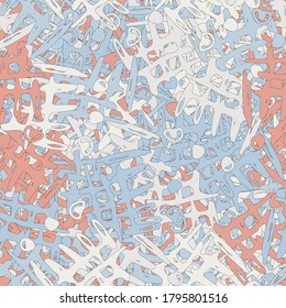 Abstract urban seamless pattern with grunge elements