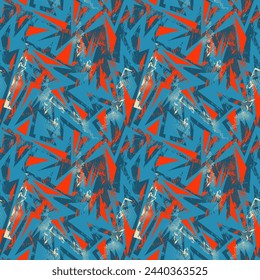 Abstract urban seamless pattern with grunge spots and curved shapes for apparel things, textile, texture, backgrounds and to print on fabric and other design things