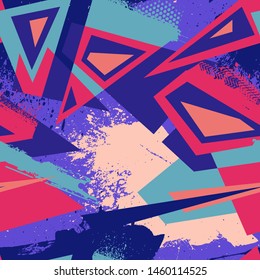 Abstract urban seamless pattern. Teenage design for print, textile.