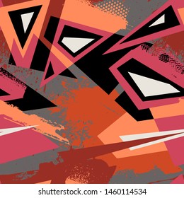 Abstract urban seamless pattern. Teenage design for print, textile.