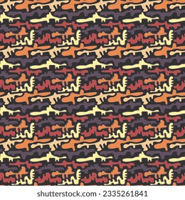 Abstract urban seamless pattern with wave shapes 