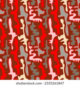 Abstract urban seamless pattern with wave shapes 