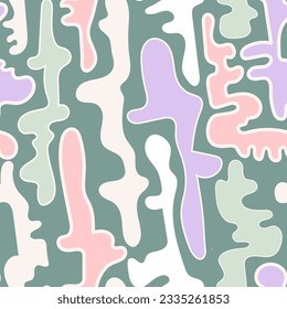Abstract urban seamless pattern with wave shapes 