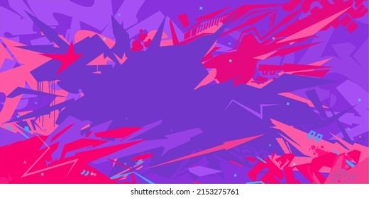 Abstract Urban Street Art Graffiti Style Vector Illustration Background Template