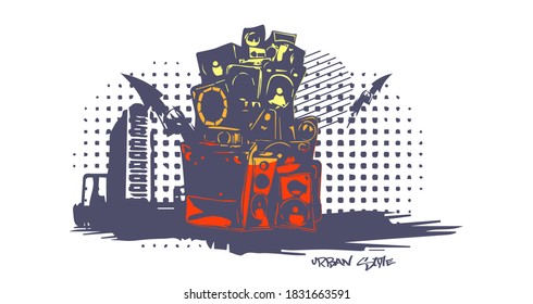 Abstract in urban style in vector design