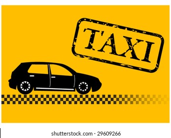 abstract urban taxi car vector illustration