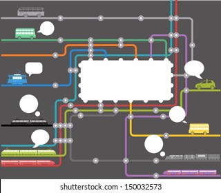 Abstract urban transport color scheme 