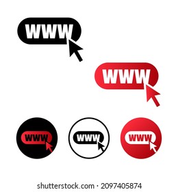 Abstract URL Icon Flat Design