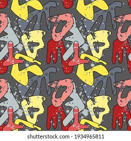 Resumen de un patrón sin fisuras de urvab con ornamentos vectoriales creativos para textiles, texturas, impresiones