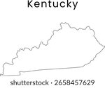 Abstract US Kentucky line map
