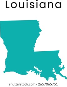 Abstract US Louisiana fill map