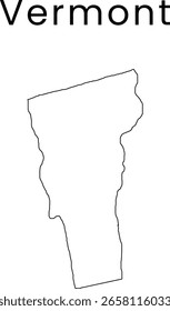 Abstractas US Vermont line map