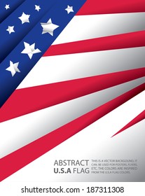 Abstract USA, American Flag (vector Art)