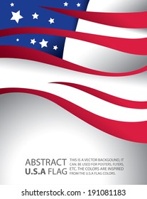 Abstract USA, American Flag (vector Art)