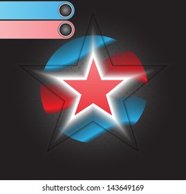 abstract USA flag on black background