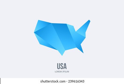 Abstract USA logo. Vector logotype design.