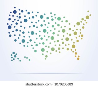 Abstract USA map