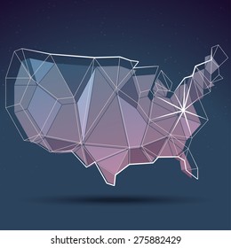 Abstract USA map