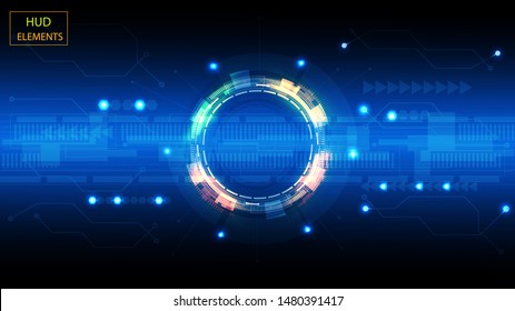 Abstract user HUD interface from glowing futuristic elements. EPS 10.