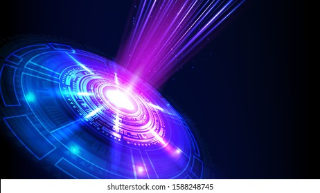 Abstract user HUD interface from glowing futuristic elements. EPS 10