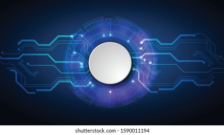 Abstract user HUD interface from glowing futuristic elements. EPS 10