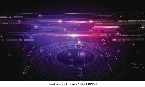 Abstract user HUD interface from glowing futuristic elements. EPS 10