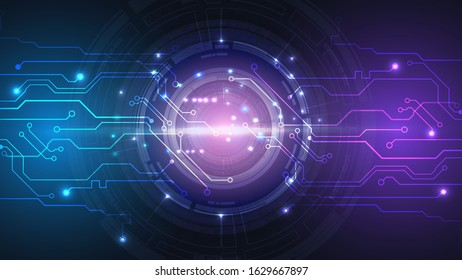 Abstract user HUD interface from glowing futuristic elements. High-tech digital network, communications, high technology. EPS 10