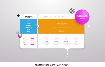 Abstract User Interface Vector Design.