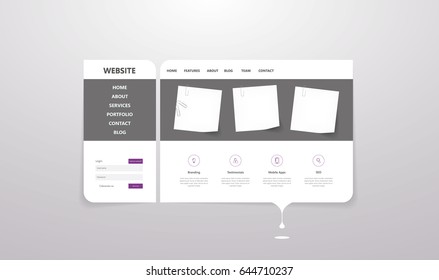 Abstract User Interface Vector Design.