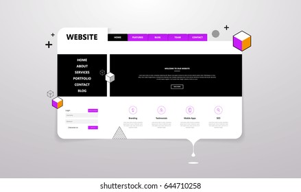 Abstract User Interface Vector Design.