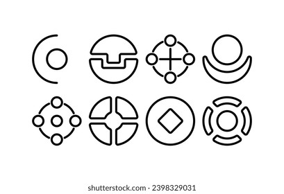 Abstract and utility vector line icons