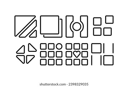 Abstract and utility vector line icons