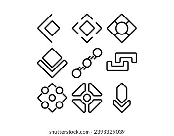 Abstract and utility vector line icons