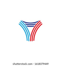 abstract v letter logo design vector template