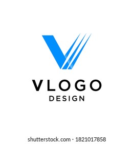 diseño abstracto del logotipo de letra V inspiración vectorial