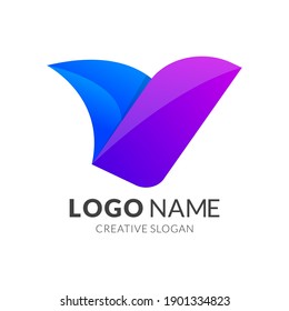 Abstract V Letter Logo Vector Icon Templete