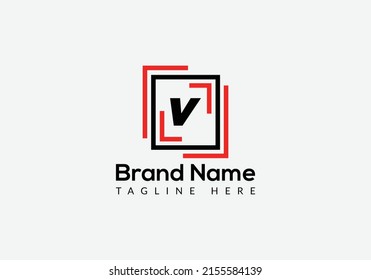 Resumen de la letra V diseño moderno del logotipo inicial