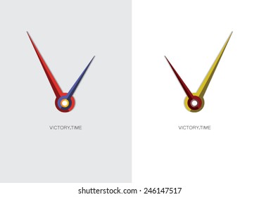 Abstract V shape vector sign.