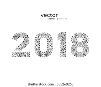 Abstract vactor illustration of number 2018. EPS 10