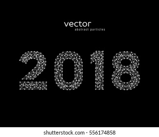 Abstract vactor illustration of number 2018. EPS 10