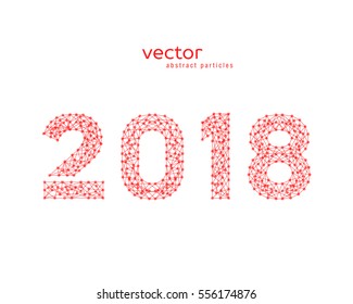 Abstract vactor illustration of number 2018. EPS 10