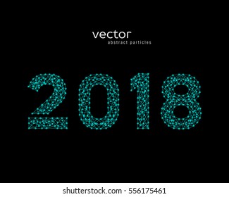 Abstract vactor illustration of number 2018. EPS 10