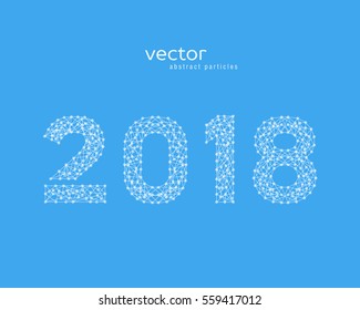 Abstract vactor illustration of number 2018. EPS 10