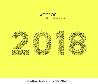 Abstract vactor illustration of number 2018. EPS 10