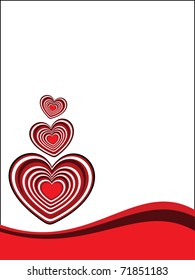 abstract valentine background with beautiful romantic hearts