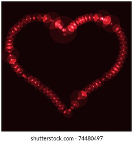 Abstract valentine background with heart and space for text.