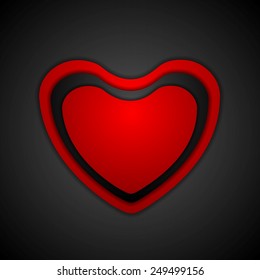 Abstract Valentine background with heart. Vector design