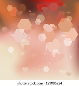 Abstract valentine background with hearts