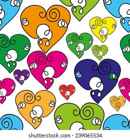 Abstract valentine background with hearts